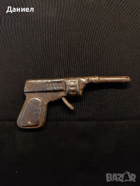Стар метален пистолет играчка, снимка 1