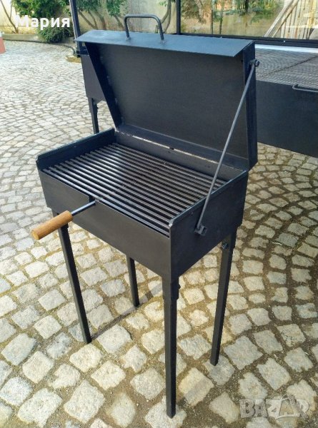 Барбекю скара на дървени въглища с капак, снимка 1
