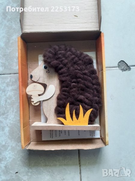 Дървена декорация таралеж, снимка 1