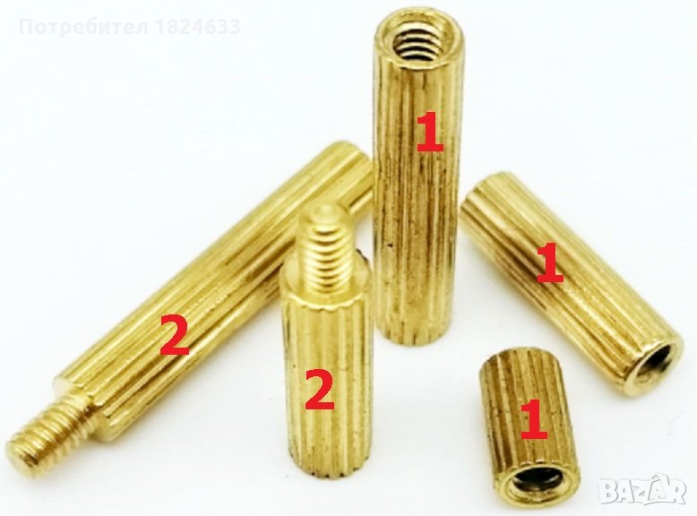 Колонка дистанционна с резба М2, снимка 1