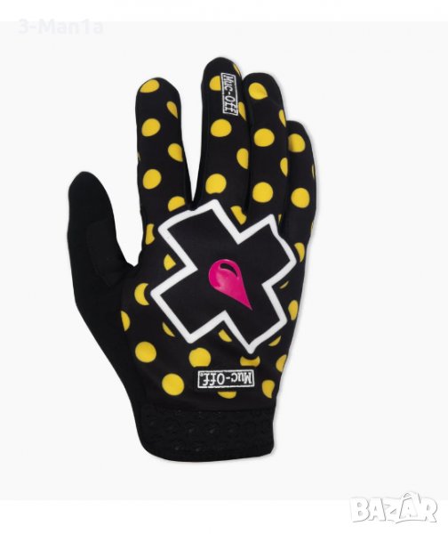 Ръкавици за мотокрос/ендуро/Downhill - MTB Gloves - Yellow Polka  MUC- OFF , снимка 1