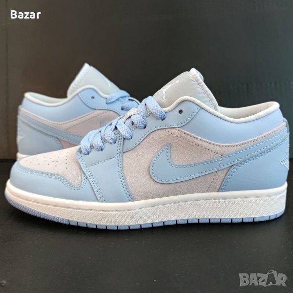 Nike Air Jordan 1 Low Blue Grey Soft Нови Оригинални Дамски Обувки Маратонки Размер 38 Номер 24см , снимка 1