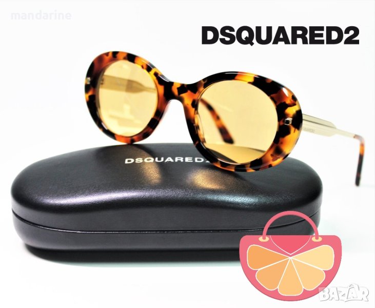 DSQUARED2 🍊 Дамски огледални слънчеви "TIGER’S EYE" очила нови с кутия, снимка 1