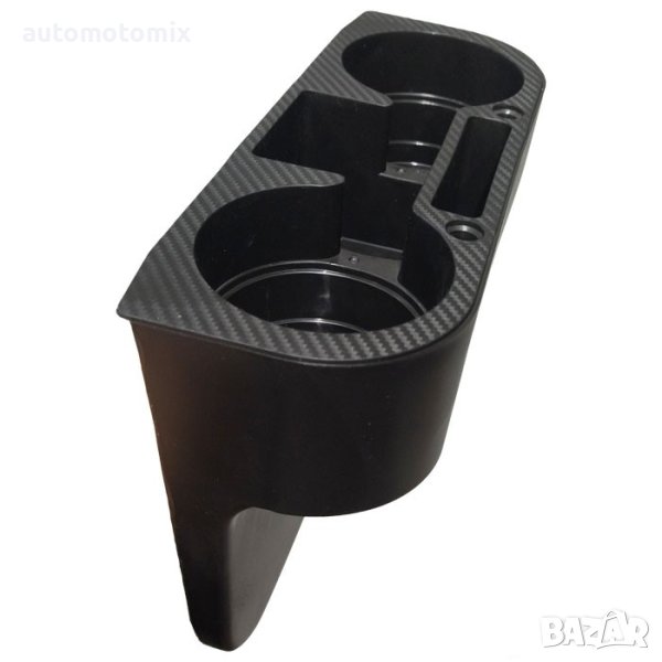 Поставка за чаши Automat, С отделение за телефон, PVC, Карбон, снимка 1