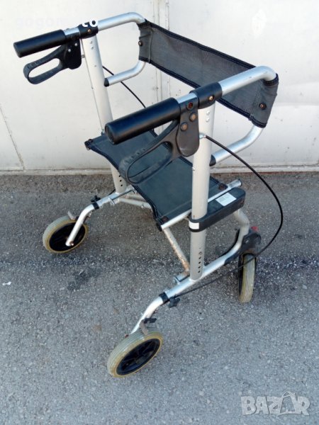 Инвалидна АЛУМИНИЕВА количка ролатор, проходилка, за хора в тежко положение,под наем или продажба, снимка 1
