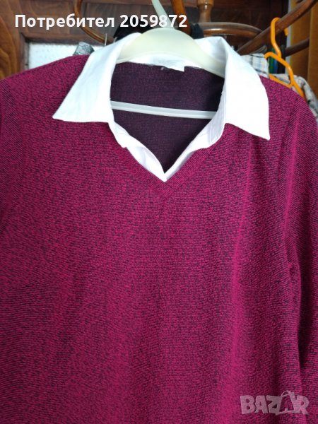 Блуза с бяла яка, снимка 1