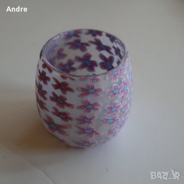 декорирана чашка-свещник, снимка 1