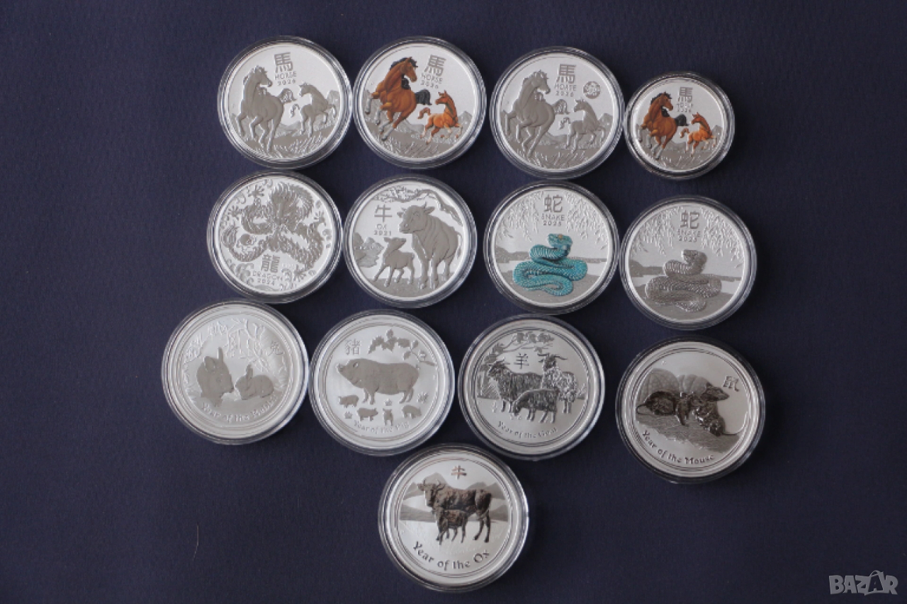 Лунар, Lunar, инвестиционно сребро, 1 oz. , снимка 1