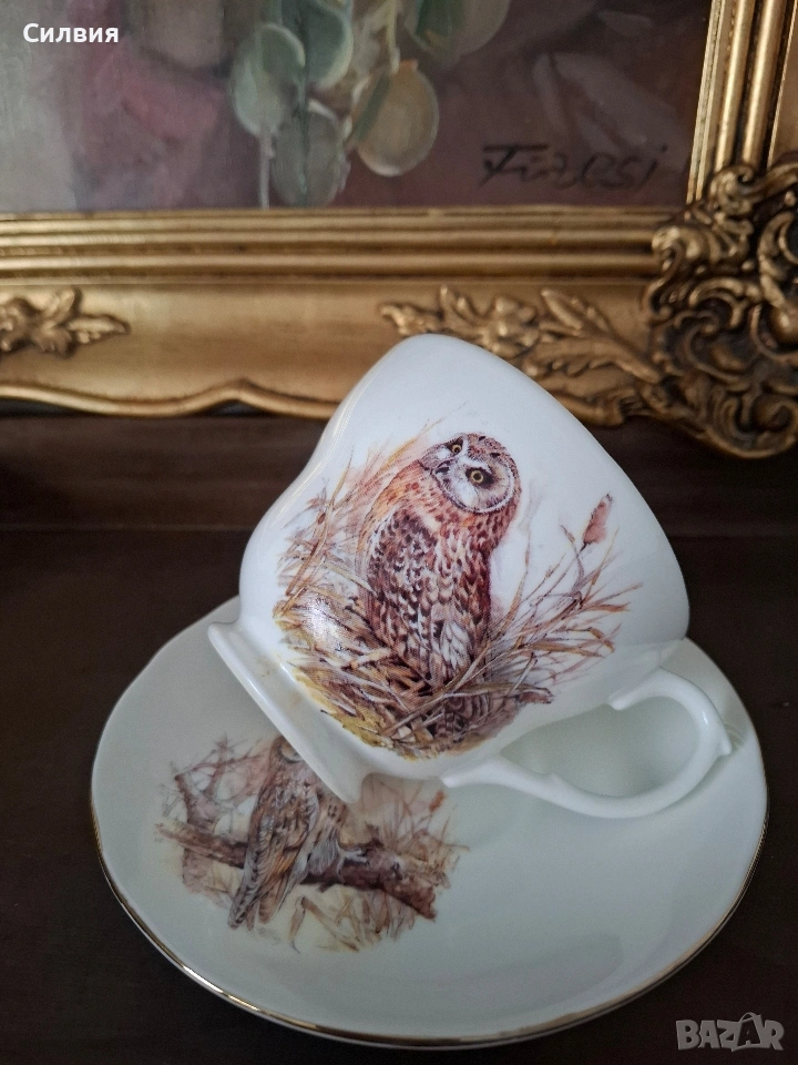 Голяма чаша с чинийка , снимка 1