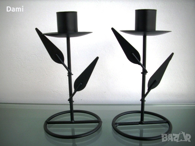 Свещници метални комплект, снимка 1