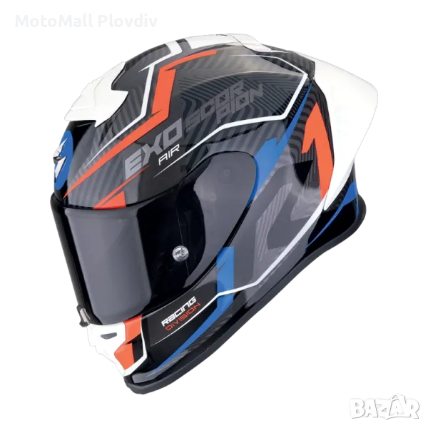 Каска SCORPION EXO-R1 EVO AIR COUP Black-Red-Blue, снимка 1