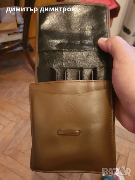 Кожен Калъф за 5 броя Пури  - кафяв, снимка 1