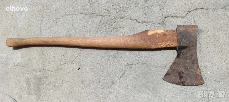 Стара брадва с дълга дръжка#34, снимка 1