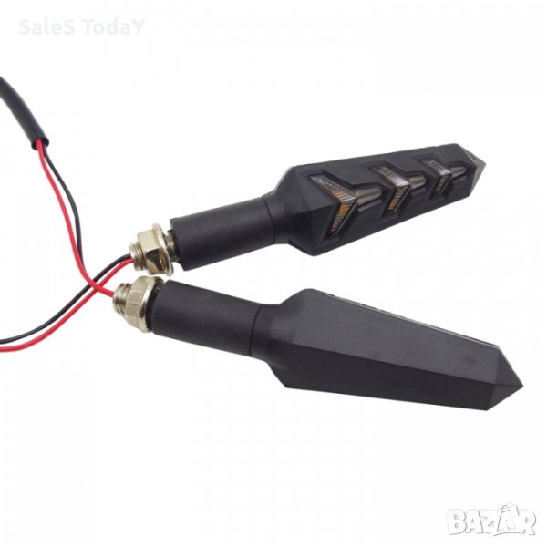 Мигачи за мотор, 12V, ярка оранжева светлина, 2бр, снимка 1