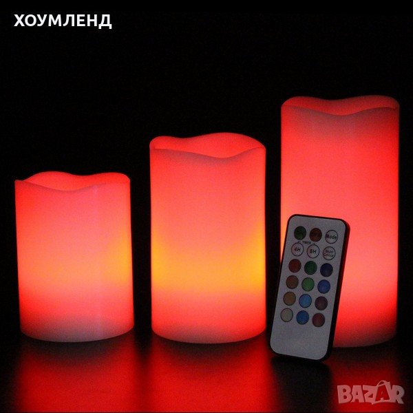 LED свещи в различни цветове, снимка 1