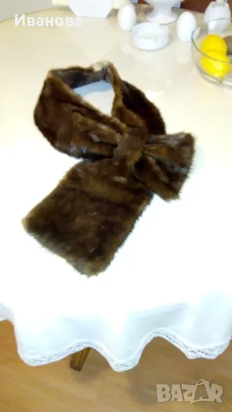 Яки от естествена кожа и шал кашмир, снимка 1