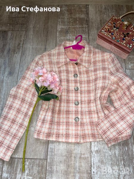 Ново бебешко розов розово сако букле France Франция , снимка 1