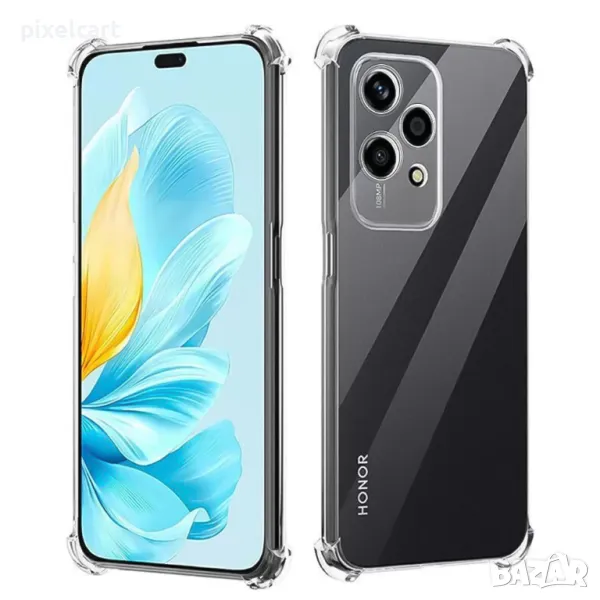 Силиконов гръб Techsuit Shockproof за Huawei Honor 200 Lite, Прозрачен, снимка 1