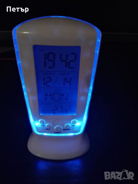 LED цифров настолен часовник, аларма, дигитален, термометър, снимка 1