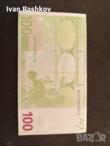 Банкнота от 100 евро 2002г., снимка 2 - Нумизматика и бонистика - 54137737