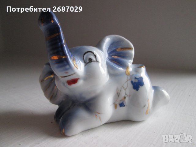 малко слонче, слон и чаша с целуващи се, снимка 1 - Статуетки - 31623166