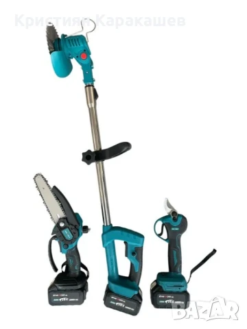 Градински комплект акомулаторни ножица, трион и храсторез KraftRoyal. 36V/8Ah. с 3 батерии, снимка 3 - Градински инструменти - 50515458