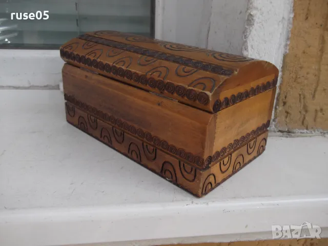 Кутия дървена пирографирана, снимка 6 - Колекции - 50381468