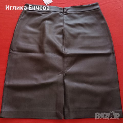 Поли от изкуствена кожа на Mango , снимка 2 - Поли - 38191213