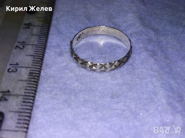 СТАР СТИЛЕН СРЕБЪРЕН ВИНТИДЖ ПРЪСТЕН Тип ХАЛКА СРЕБРО 900 ПРОБА 40202, снимка 6 - Пръстени - 42787556