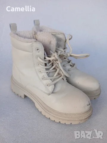 Бели боти, 36 номер , снимка 4 - Дамски боти - 54136136