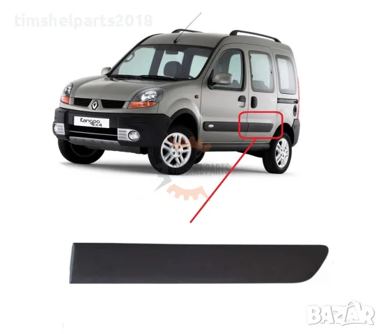 Покривна защитна лайстна, Задна врата за Renault Kangoo 2003-2008 - Шофьорска страна