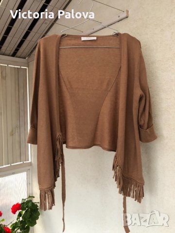 Прекрасна жилетка NICE CONNECTION,40%кашмир,60%памук, снимка 3 - Жилетки - 31293142