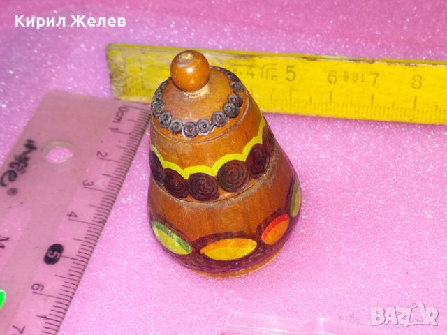 СТАРА ПИРОГРАФИРАНА ЕТНО СТИЛ РИСУВАНА СОЛНИЧКА с КАПАЧЕ 42819, снимка 2 - Други ценни предмети - 44184944