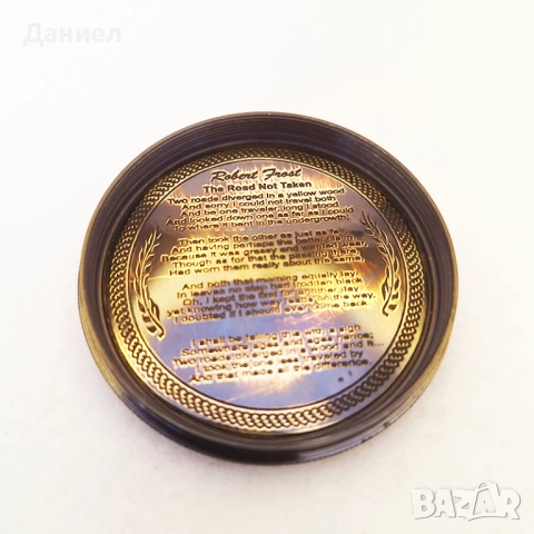 Масивен бронзов компас с вечен календар , снимка 3 - Други ценни предмети - 51852080