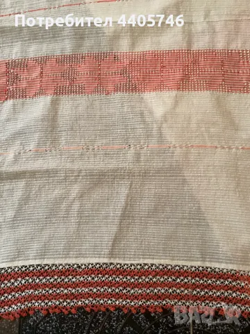 Ръчно тъкана с плетена на една кука дантела кърпа, снимка 3 - Антикварни и старинни предмети - 49469290