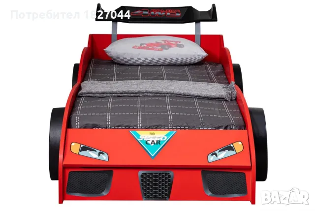 легло кола SPEEDY червена, снимка 3 - Мебели за детската стая - 49801030