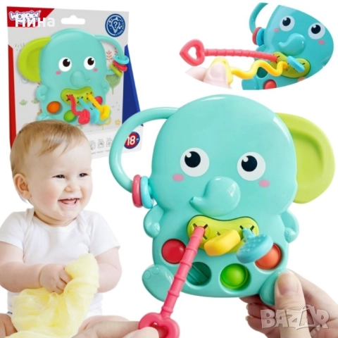 Сензорна играчка Montessori elephant/ слонче, снимка 2 - Образователни игри - 52378155