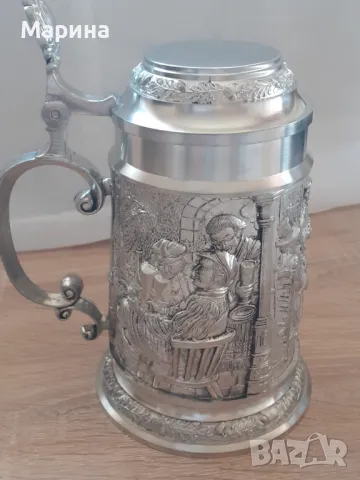 Халба от калай, 750 мл., Antik * Vintage#36, снимка 2 - Антикварни и старинни предмети - 47609527