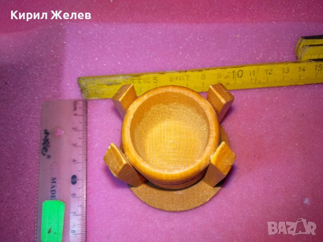 СТАР ДЪРВЕН МОЛИВНИК СТИЛНА РЪЧНА РЕТРО АРТ ИЗРАБОТКА 42850, снимка 3 - Декорация за дома - 44313952