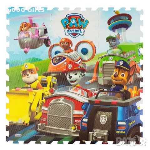 Детски подов пъзел ПЕС ПАТРУЛ 31,5x31,5 см (9 части)