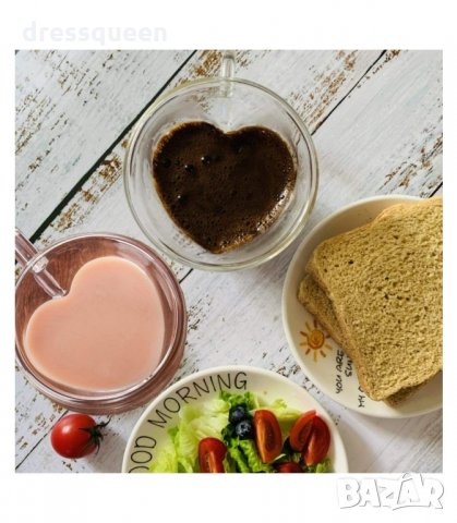 2964 Чаша СЪРЦЕ- стъклена с двойно дъно, двустенна, снимка 4 - Чаши - 34264705