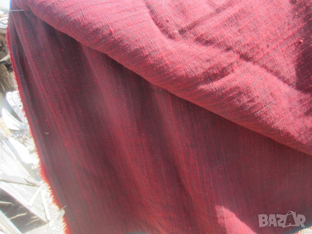 голям 220х150м. китеник губер халище килим червен цвят, вълна, вълнен, снимка 4 - Други - 30189010
