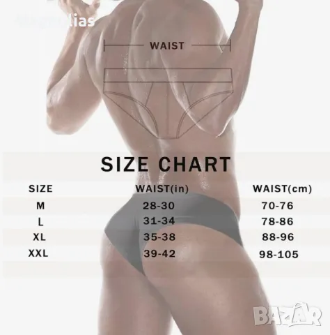 Мъжки Полупрашки ниска талия слил U-∑, снимка 4 - Бельо - 49385699