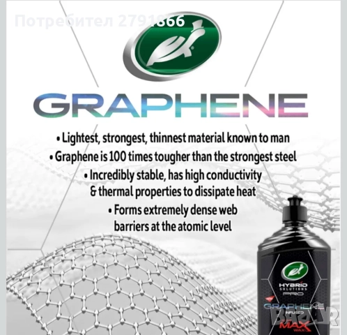 Turtle Wax 53479 Hybrid Solutions Pro to The Max Wax Graphene течен восък паста за автомобил 414 мл., снимка 3 - Аксесоари и консумативи - 52462262