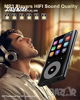 64GB MP3 плейър с Bluetooth, 2.4" екран, Hi-Fi звук без загуби, Bluetooth MP3 плейър, снимка 2 - MP3 и MP4 плеъри - 53889782