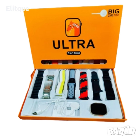 Смарт часовник 7 в 1 Ultra 2.01, снимка 2 - Друга електроника - 52753554