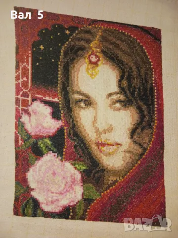 Стар ръчно шит гоблен, снимка 2 - Гоблени - 49561510