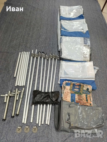 Форселт за каравана Pyramid Tuscany + анекс +вътрешна палатка. Размер 900см(885-910)см земя-земя, снимка 9 - Палатки - 51824299