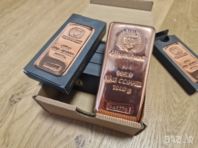 Медно инвестиционно кюлче Germania Mint – 1 kg, снимка 5 - Нумизматика и бонистика - 53915875