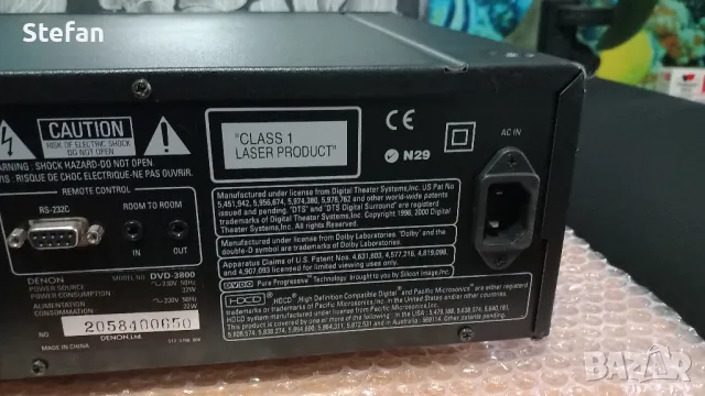 Топ модел DVD DENON - 3800, снимка 11 - Ресийвъри, усилватели, смесителни пултове - 49154035